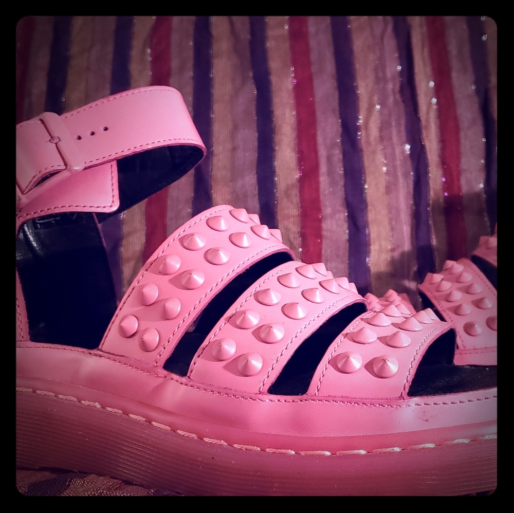 Dr. Martens Pink Stud Sandals 8